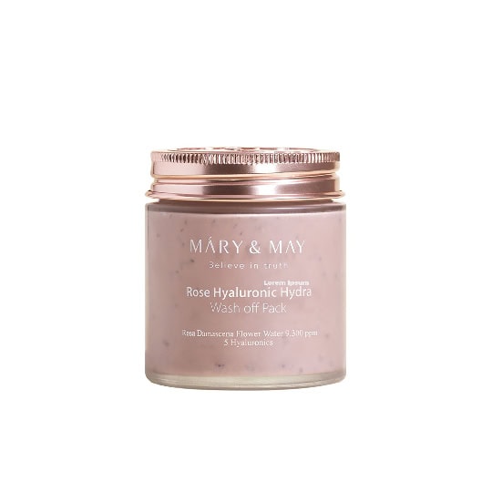 MARY & MAY Vegan Rose Hyaluronic Hydra Wash Off Pack 125g