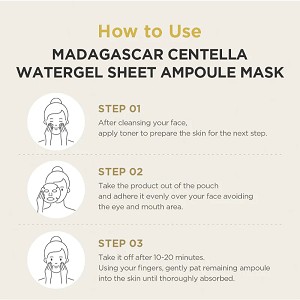 SKIN1004 Madagascar Centella Watergel Sheet Ampoule Mask