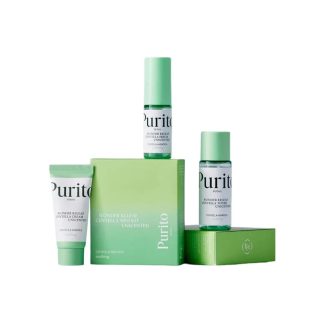 PURITO SEOUL Wonder Releaf Centella Mini Kit Unscented (Serum 15ml + Toner 30ml + Cream 15ml)
