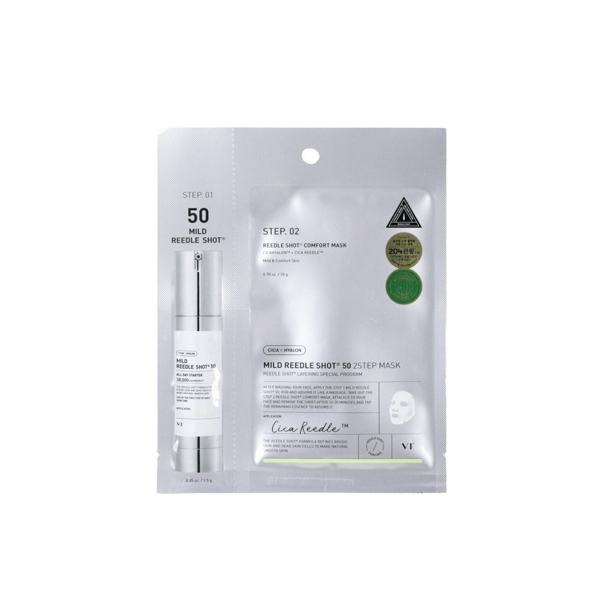 VT COSMETICS Mild Reedle Shot 50hL 2 Step Sheet Mask