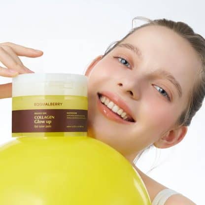 EQQUALBERRY Collagen Glow Up Gel Toner Pads