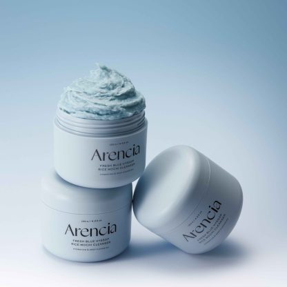 ARENCIA Rice Mochi Cleanser purifies and soothes with rice powder, blue hyssop, and amino acids for soft, balanced skin.