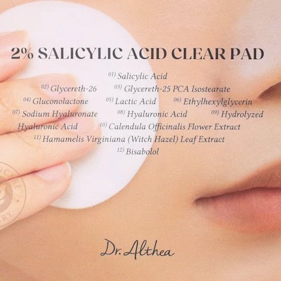DR. ALTHEA 2% Salicylic Acid Clear Pad 65pcs